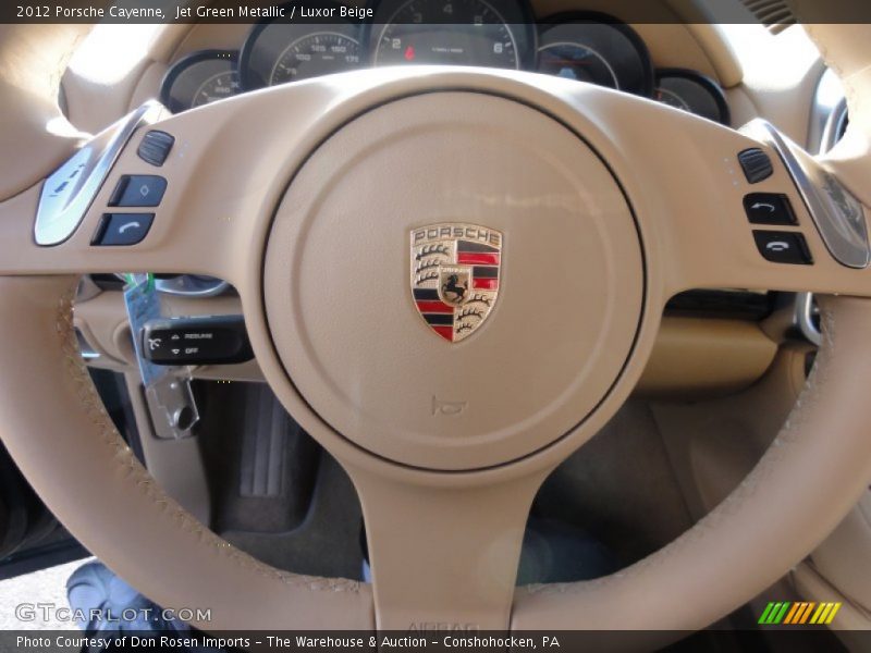 Jet Green Metallic / Luxor Beige 2012 Porsche Cayenne