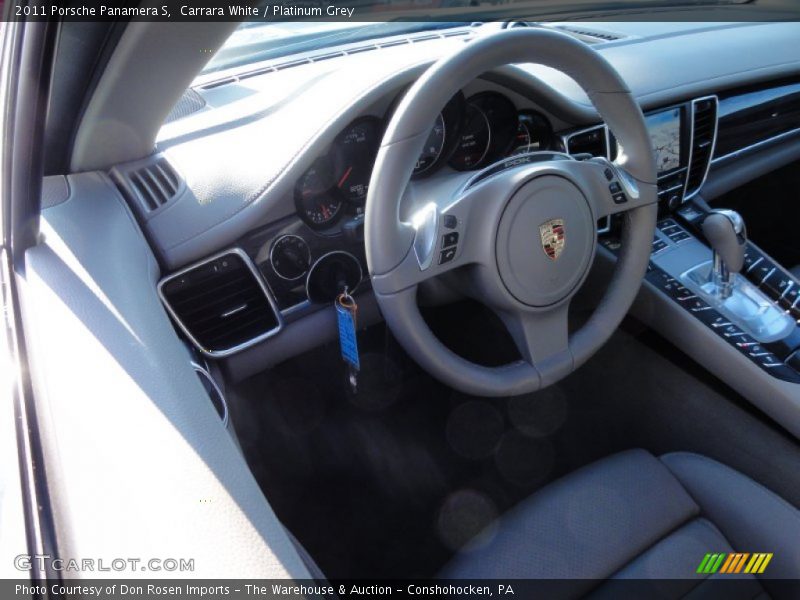 Carrara White / Platinum Grey 2011 Porsche Panamera S