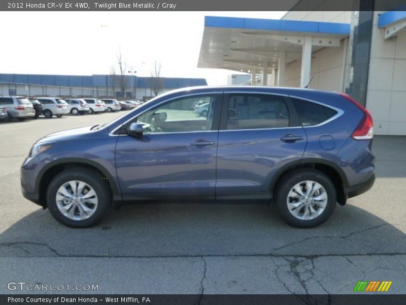 Twilight Blue Metallic / Gray 2012 Honda CR-V EX 4WD