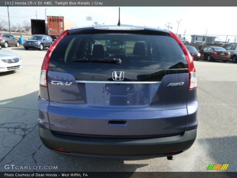 Twilight Blue Metallic / Gray 2012 Honda CR-V EX 4WD