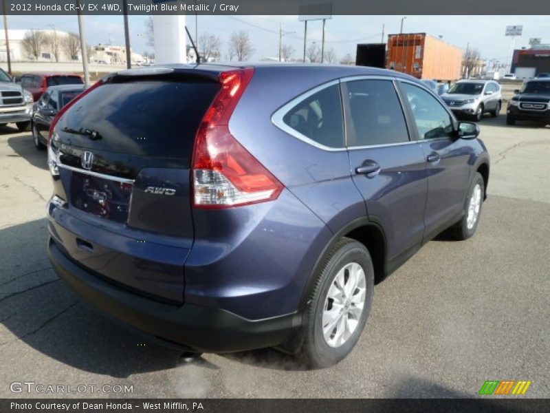 Twilight Blue Metallic / Gray 2012 Honda CR-V EX 4WD