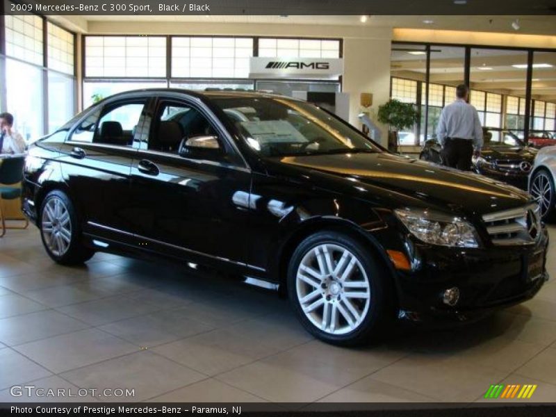 Black / Black 2009 Mercedes-Benz C 300 Sport