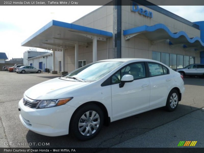 Taffeta White / Gray 2012 Honda Civic LX Sedan