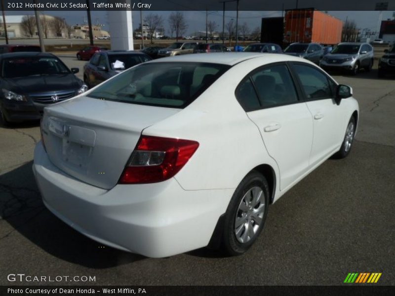 Taffeta White / Gray 2012 Honda Civic LX Sedan