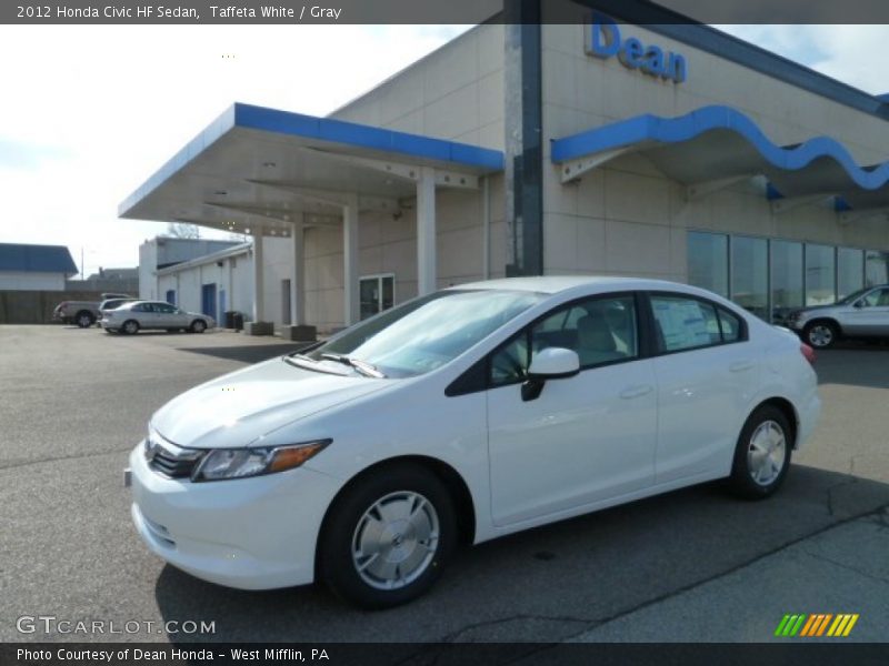 Taffeta White / Gray 2012 Honda Civic HF Sedan