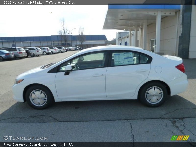 Taffeta White / Gray 2012 Honda Civic HF Sedan