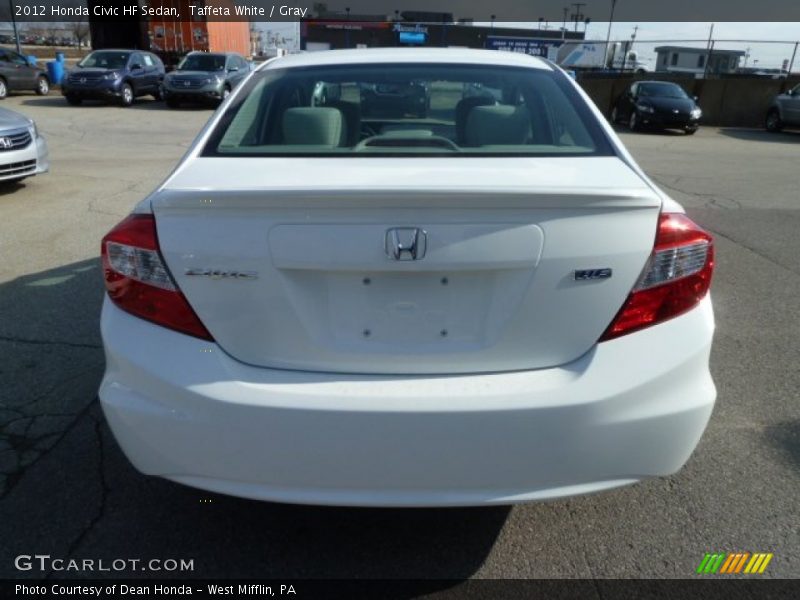 Taffeta White / Gray 2012 Honda Civic HF Sedan