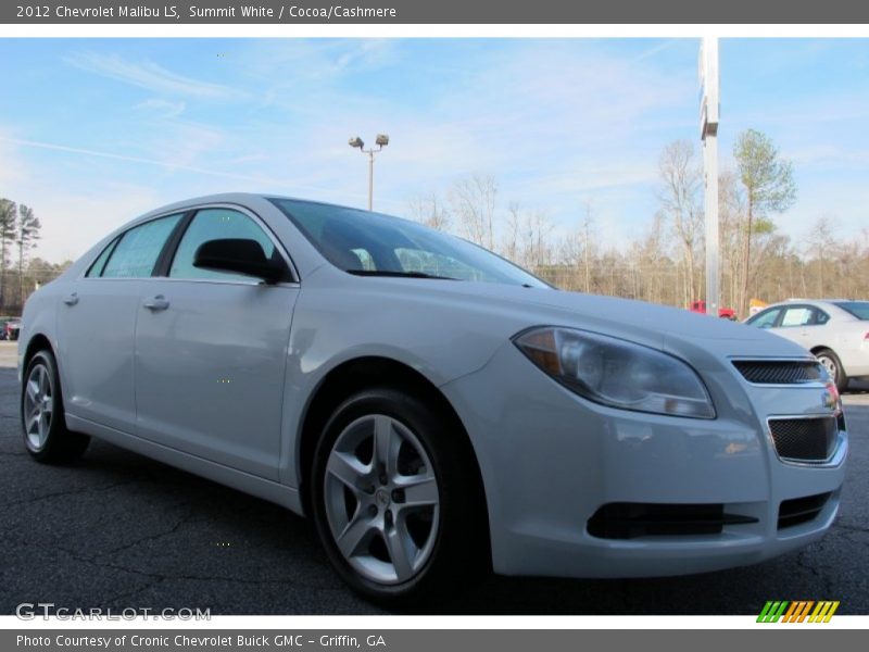 Summit White / Cocoa/Cashmere 2012 Chevrolet Malibu LS