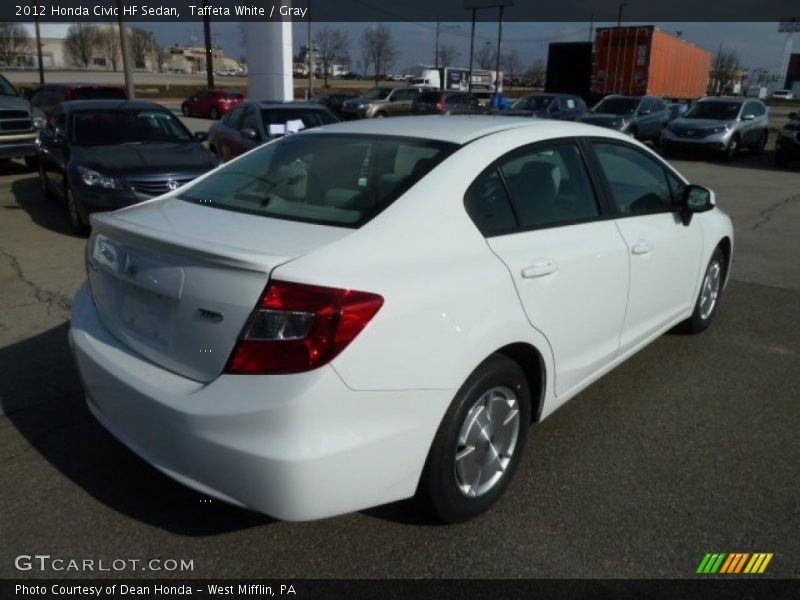 Taffeta White / Gray 2012 Honda Civic HF Sedan