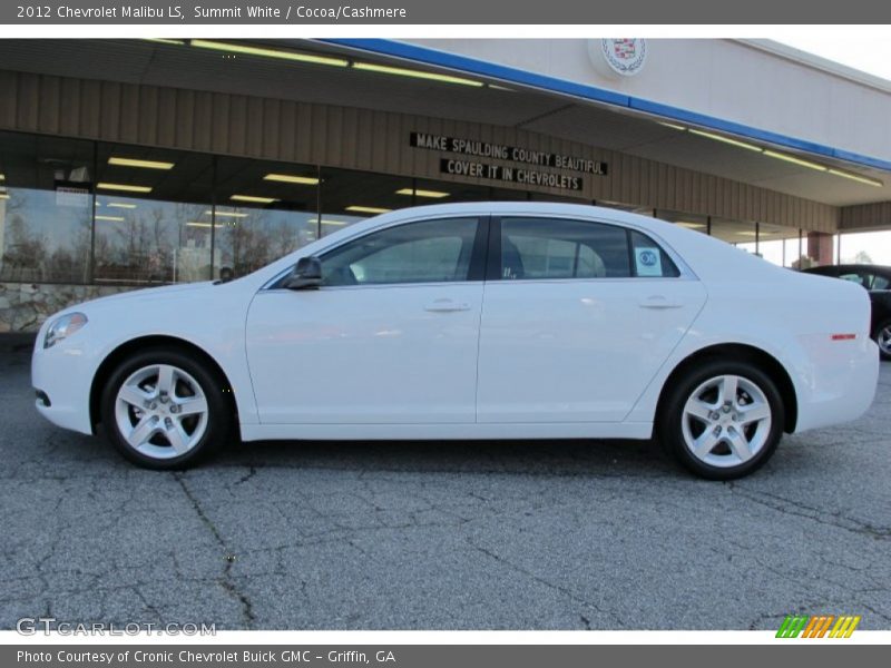 Summit White / Cocoa/Cashmere 2012 Chevrolet Malibu LS