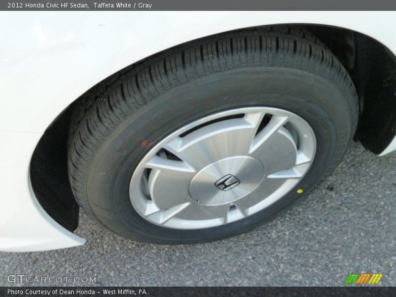 Taffeta White / Gray 2012 Honda Civic HF Sedan
