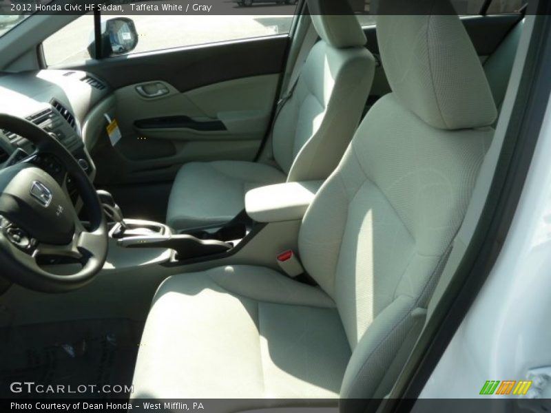 Taffeta White / Gray 2012 Honda Civic HF Sedan