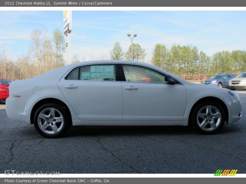 Summit White / Cocoa/Cashmere 2012 Chevrolet Malibu LS