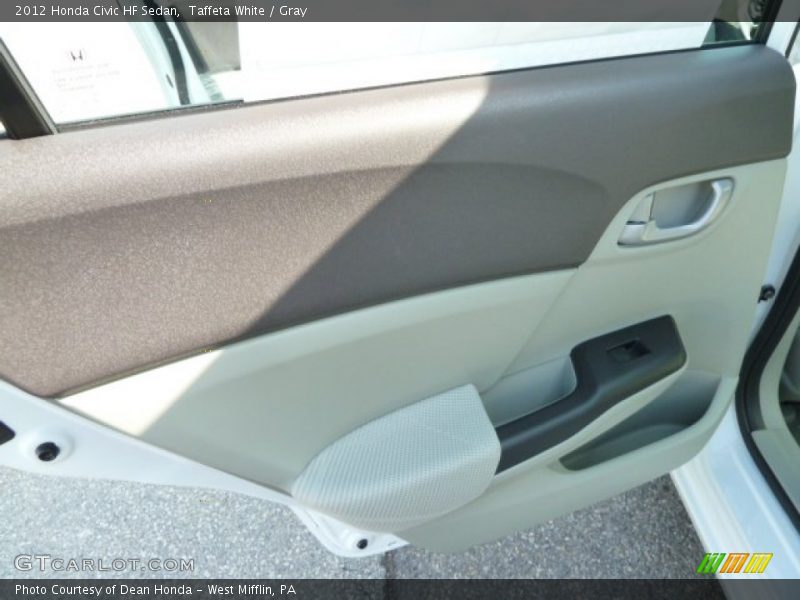 Taffeta White / Gray 2012 Honda Civic HF Sedan