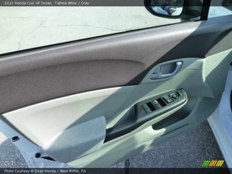 Taffeta White / Gray 2012 Honda Civic HF Sedan