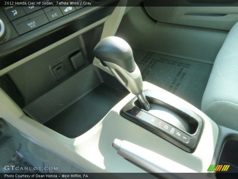 Taffeta White / Gray 2012 Honda Civic HF Sedan