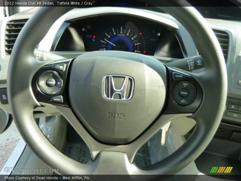 Taffeta White / Gray 2012 Honda Civic HF Sedan