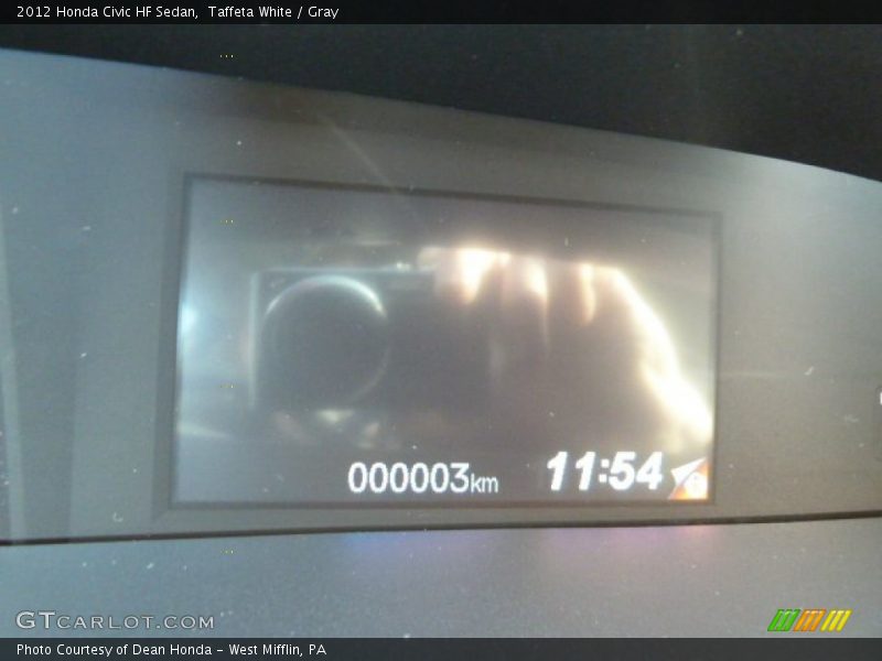 Taffeta White / Gray 2012 Honda Civic HF Sedan