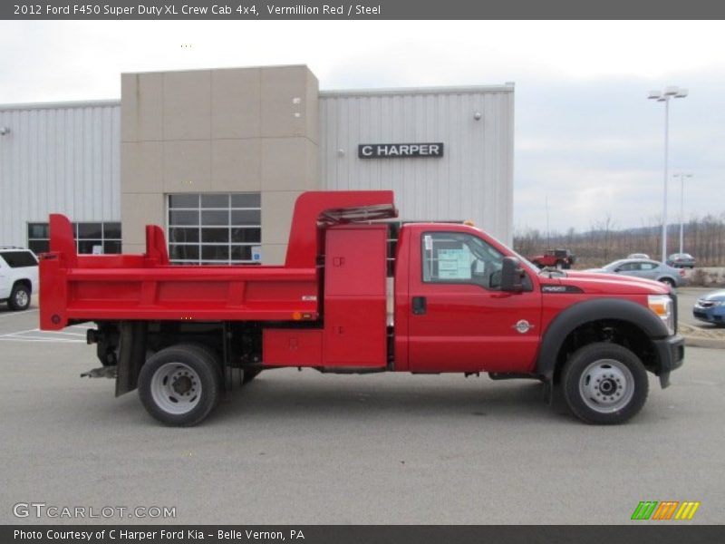 Vermillion Red / Steel 2012 Ford F450 Super Duty XL Crew Cab 4x4