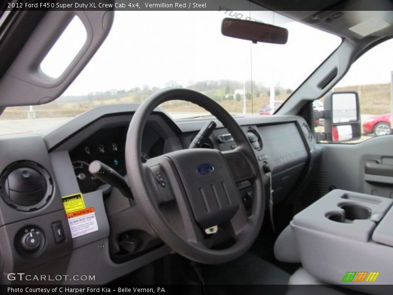 Vermillion Red / Steel 2012 Ford F450 Super Duty XL Crew Cab 4x4