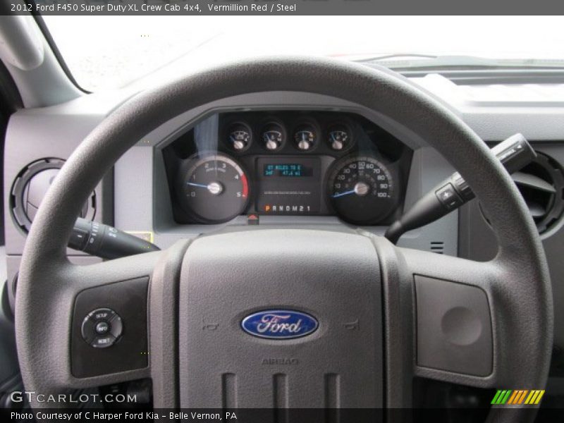 Vermillion Red / Steel 2012 Ford F450 Super Duty XL Crew Cab 4x4