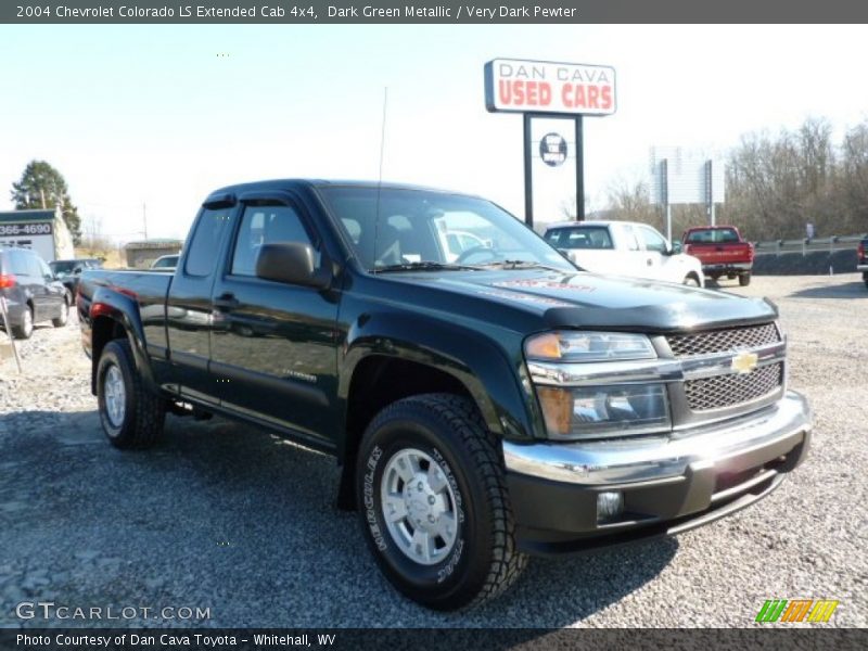 Dark Green Metallic / Very Dark Pewter 2004 Chevrolet Colorado LS Extended Cab 4x4