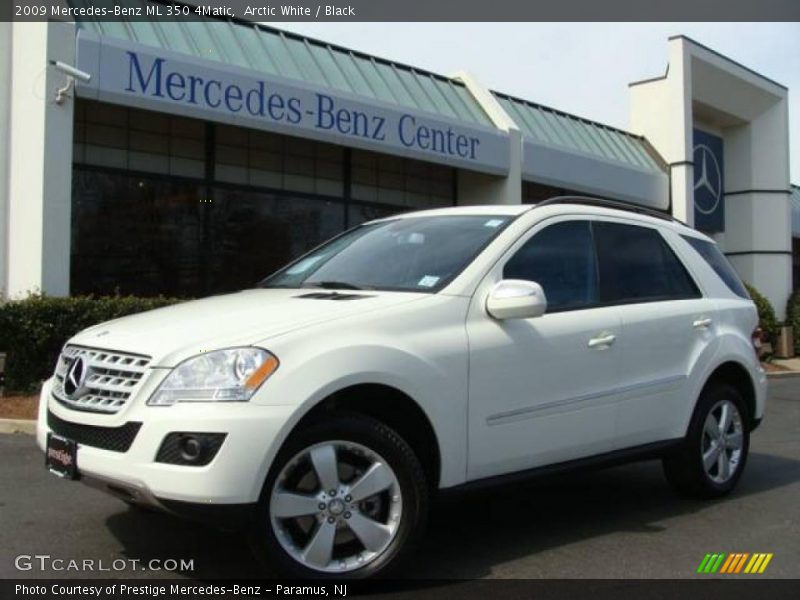 Arctic White / Black 2009 Mercedes-Benz ML 350 4Matic