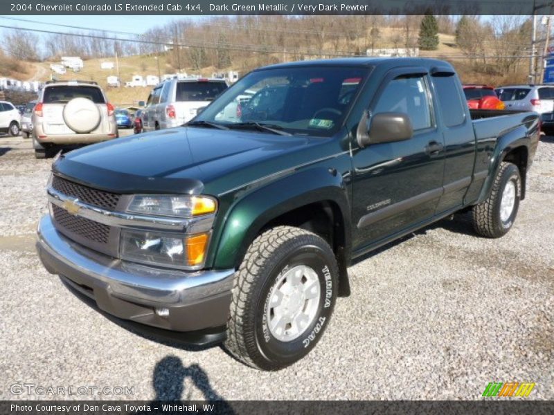 Dark Green Metallic / Very Dark Pewter 2004 Chevrolet Colorado LS Extended Cab 4x4
