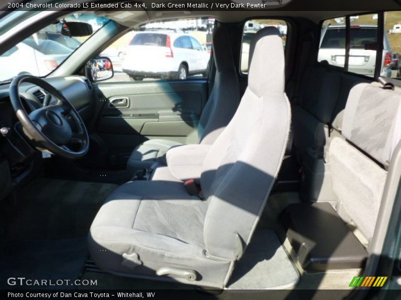 Dark Green Metallic / Very Dark Pewter 2004 Chevrolet Colorado LS Extended Cab 4x4