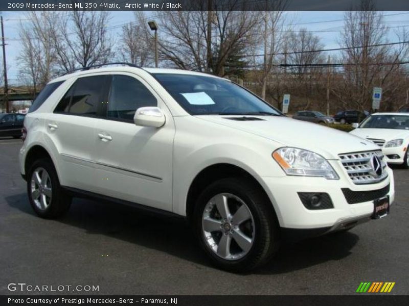 Arctic White / Black 2009 Mercedes-Benz ML 350 4Matic