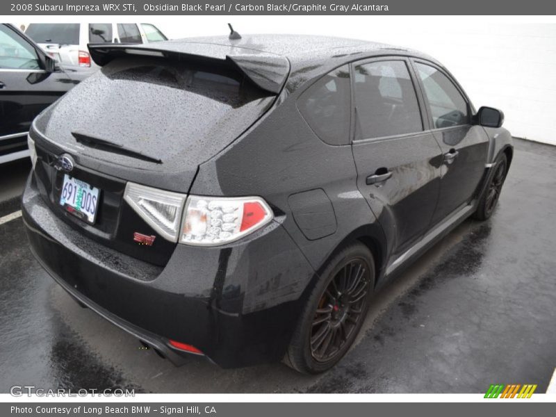 Obsidian Black Pearl / Carbon Black/Graphite Gray Alcantara 2008 Subaru Impreza WRX STi