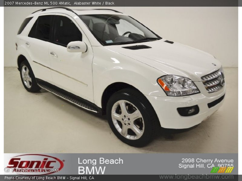 Alabaster White / Black 2007 Mercedes-Benz ML 500 4Matic