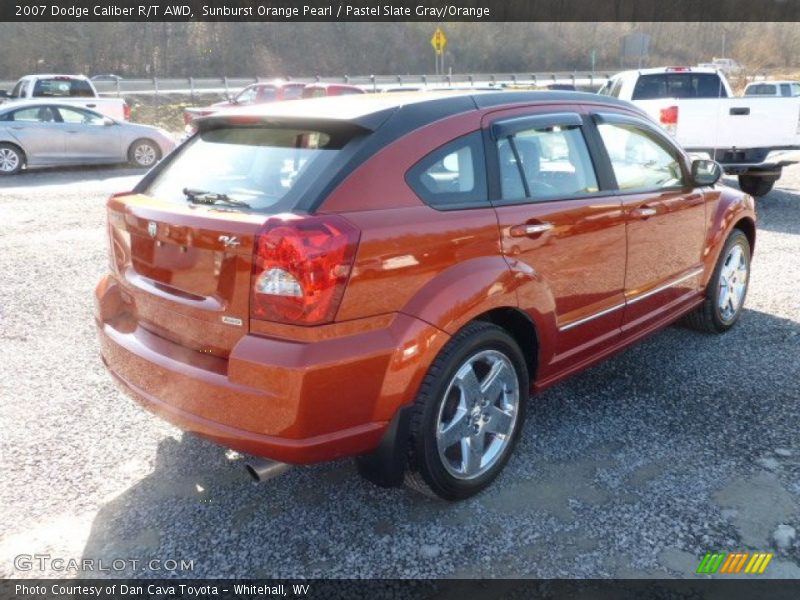 Sunburst Orange Pearl / Pastel Slate Gray/Orange 2007 Dodge Caliber R/T AWD