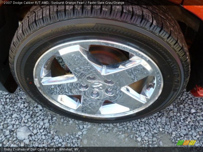 Sunburst Orange Pearl / Pastel Slate Gray/Orange 2007 Dodge Caliber R/T AWD