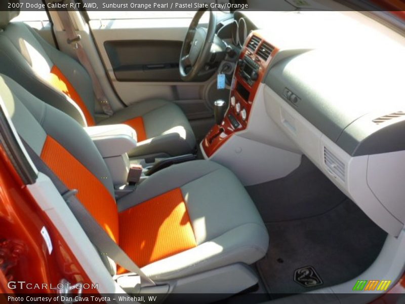 Sunburst Orange Pearl / Pastel Slate Gray/Orange 2007 Dodge Caliber R/T AWD