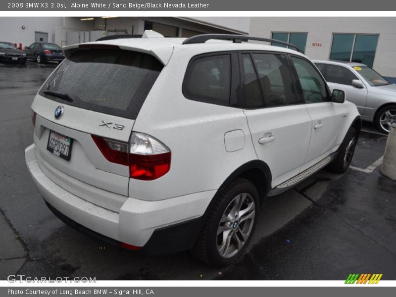 Alpine White / Sand Beige/Black Nevada Leather 2008 BMW X3 3.0si