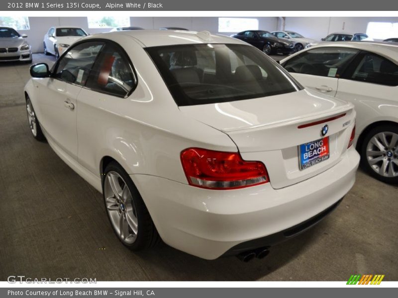 Alpine White / Black 2012 BMW 1 Series 135i Coupe