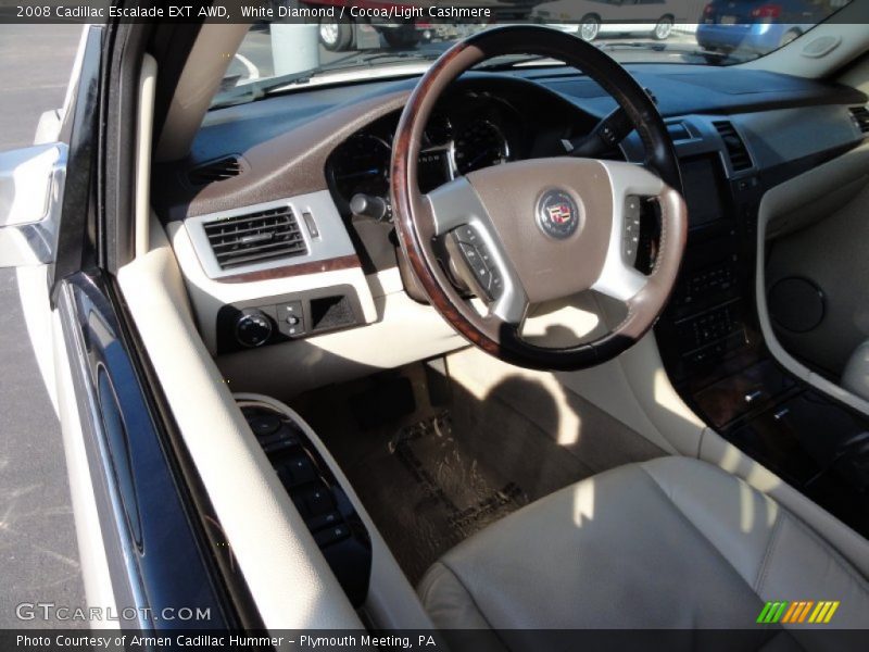 White Diamond / Cocoa/Light Cashmere 2008 Cadillac Escalade EXT AWD