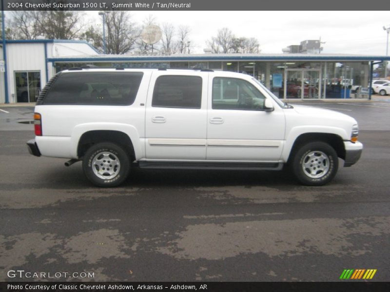 Summit White / Tan/Neutral 2004 Chevrolet Suburban 1500 LT