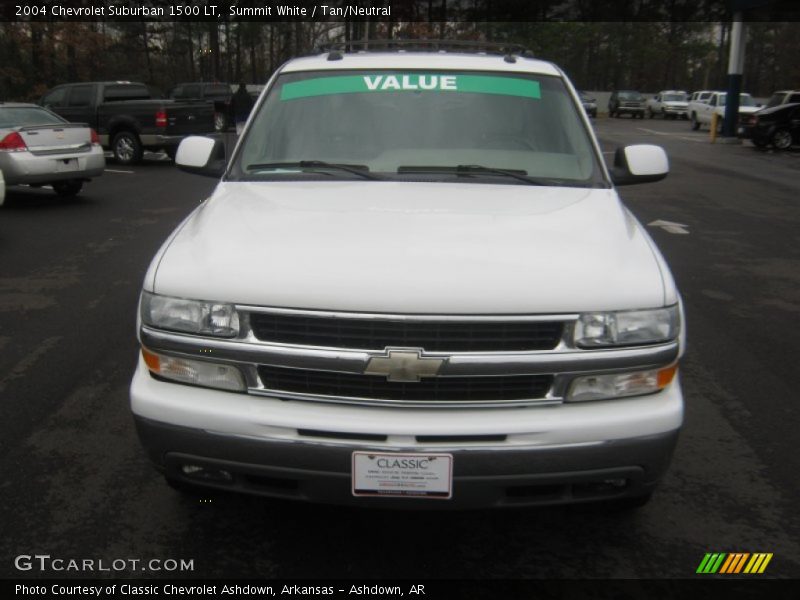 Summit White / Tan/Neutral 2004 Chevrolet Suburban 1500 LT