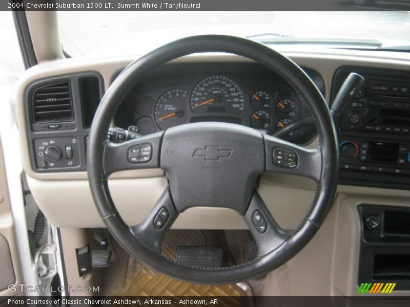 Summit White / Tan/Neutral 2004 Chevrolet Suburban 1500 LT