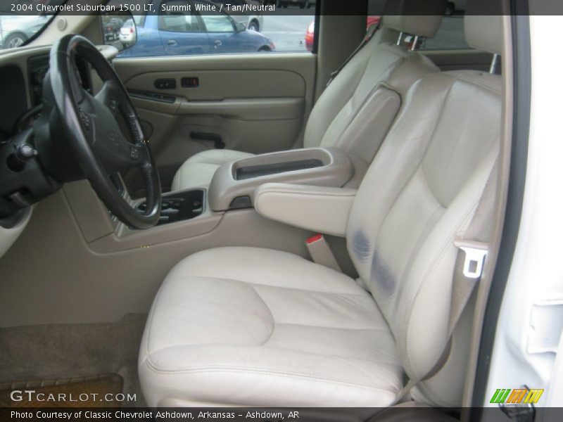 Summit White / Tan/Neutral 2004 Chevrolet Suburban 1500 LT