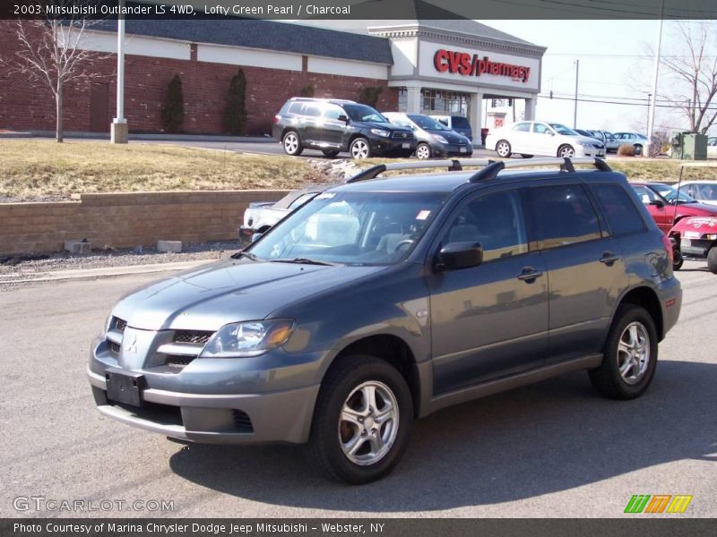 Lofty Green Pearl / Charcoal 2003 Mitsubishi Outlander LS 4WD