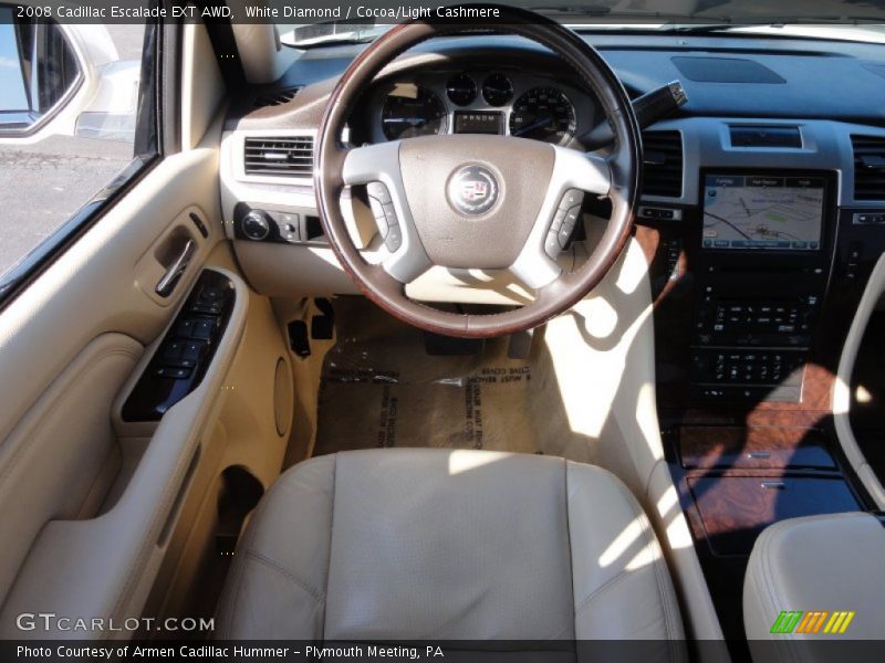 White Diamond / Cocoa/Light Cashmere 2008 Cadillac Escalade EXT AWD