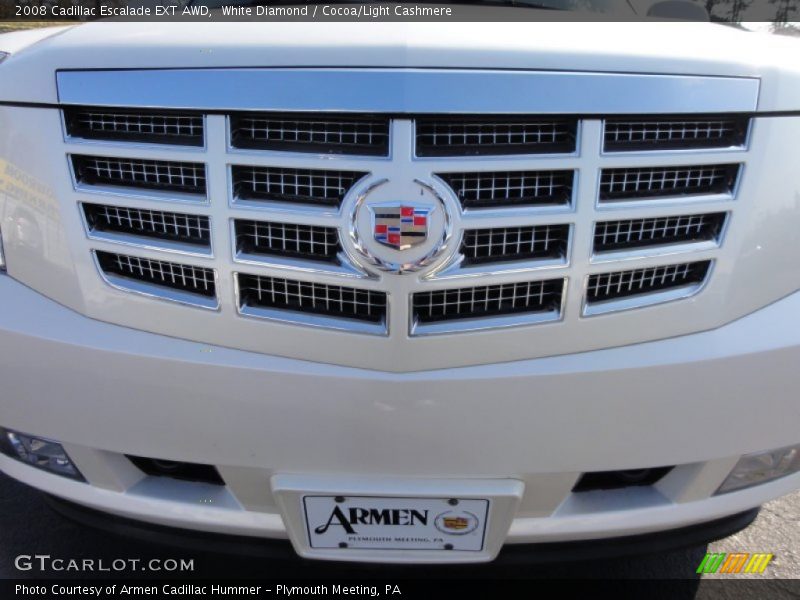 White Diamond / Cocoa/Light Cashmere 2008 Cadillac Escalade EXT AWD