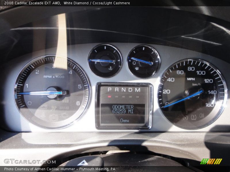 White Diamond / Cocoa/Light Cashmere 2008 Cadillac Escalade EXT AWD
