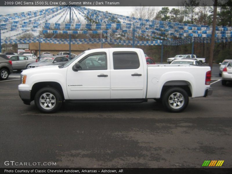 Summit White / Dark Titanium 2009 GMC Sierra 1500 SL Crew Cab