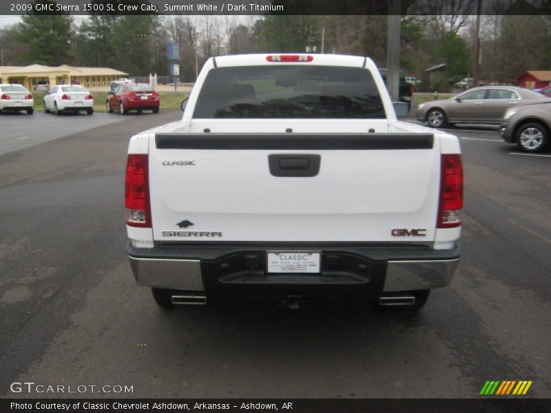 Summit White / Dark Titanium 2009 GMC Sierra 1500 SL Crew Cab