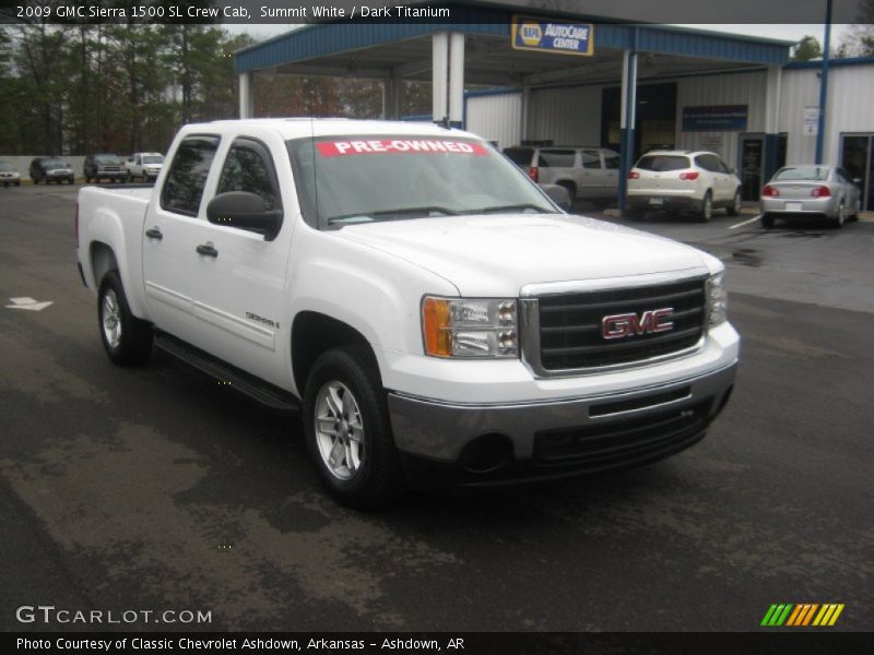 Summit White / Dark Titanium 2009 GMC Sierra 1500 SL Crew Cab