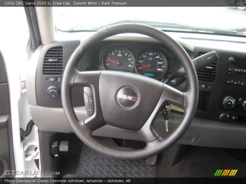Summit White / Dark Titanium 2009 GMC Sierra 1500 SL Crew Cab